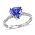 Certified and Appraised Rhapsody 950 Platinum AAAA Tanzanite and E-F VS Diamond Ring 4.10 Grams 2.00 ctw (Del. in 7-10 Days) - Sticky add to cart bar