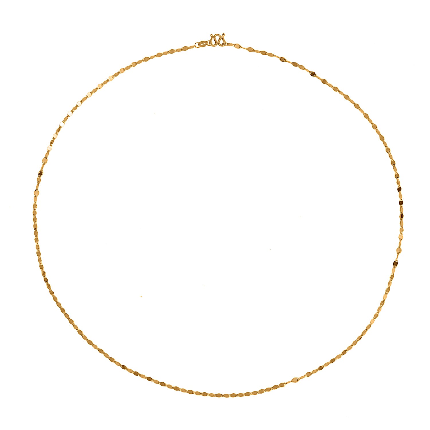 24K Yellow Gold Link Chain Necklace 20 Inches 3.15 Grams
