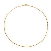 24K Yellow Gold Link Chain Necklace 20 Inches 3.15 Grams