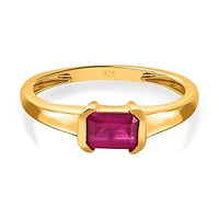 Niassa Ruby (FF) Ring in 14K YG Over Sterling Silver (Size 10.0) 0.95 ctw