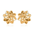 22K Yellow Gold Floral Earrings 4.25 Grams - Sticky add to cart bar