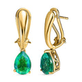 Peacock Quartz (Triplet) 3.40 ctw Earrings in 14K YG Over Sterling Silver - Sticky add to cart bar
