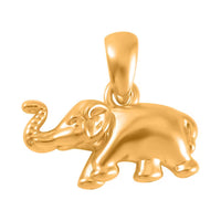 24K Yellow Gold Electroform Elephant Pendant 1.10 Grams