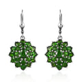 Chrome Diopside Dangling Earrings in Platinum Over Sterling Silver 7.10 ctw - Sticky add to cart bar