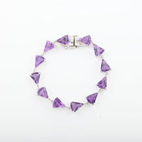 Premium African Amethyst Bracelet in Platinum Over Sterling Silver (6.50 In) 30.40 ctw