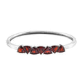 Mozambique Garnet Bangle Bracelet in Stainless Steel (6.50 In) 10.35 ctw - Sticky add to cart bar