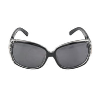 SolarX Women's Fashion Linked Sunglasses with Rhinestones -White