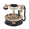 White and Gold Retro Telephone Music Box OR Small Jewelry Box - Sticky add to cart bar