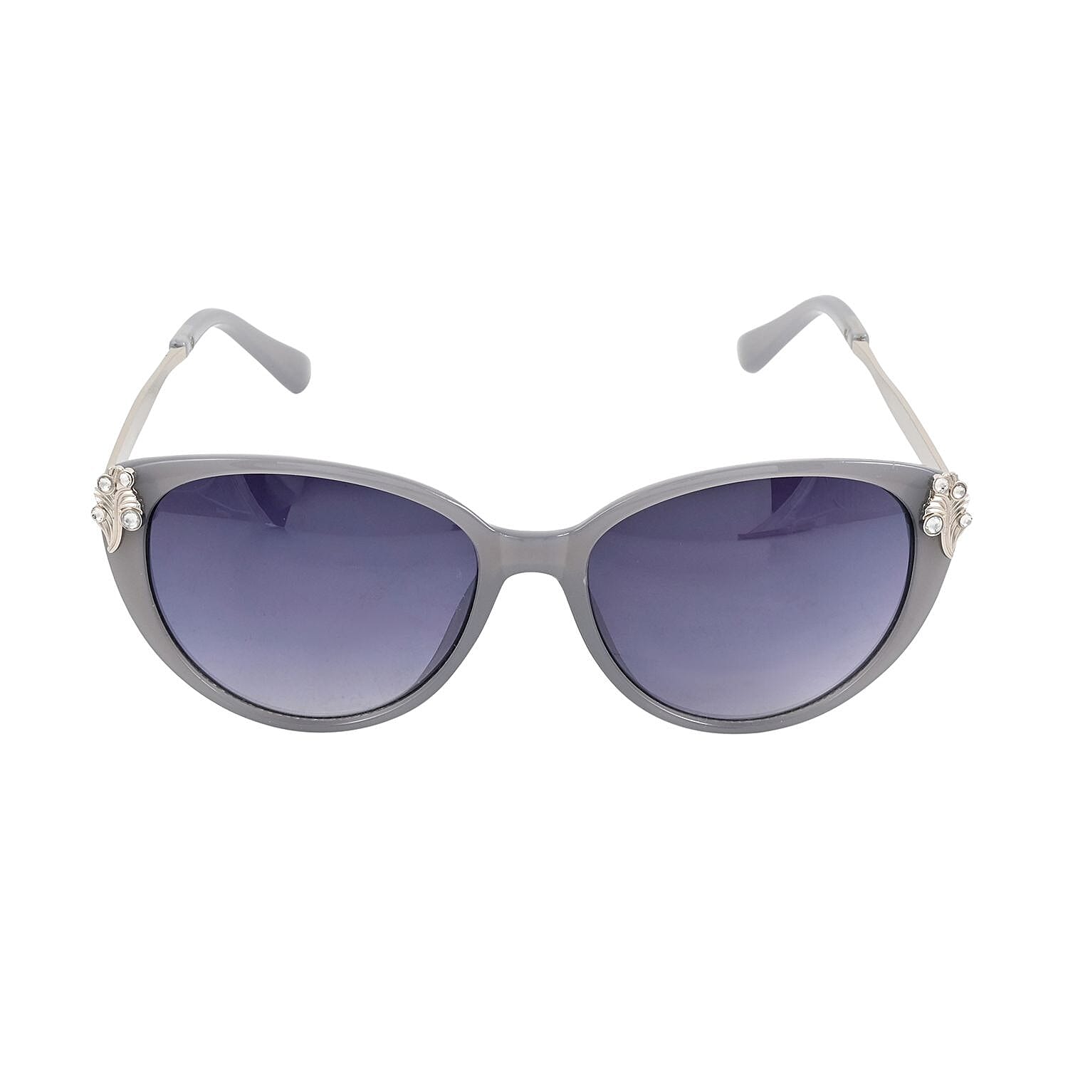 SolarX Women's Leaf Rhinestone Sunglasses - Gray