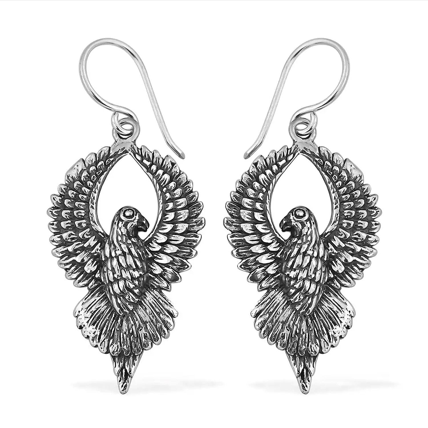 TLV Bali Legacy Sterling Silver Eagle Earrings (12.15 g)
