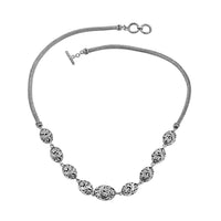 TLV Bali Legacy Sterling Silver Oval Necklace (20 Inches) (44.75 g)