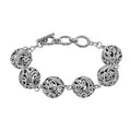 Bali Legacy Sterling Silver Toggle Clasp Round Bracelet (7.25 In) 21.40 Grams - Sticky add to cart bar