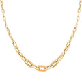 Piramide Italian 10K Yellow Gold Paperclip Necklace 20 Inches 5.80 Grams - Sticky add to cart bar