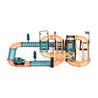 Set of 44pcs Parent-child Interactive Pattern Track, 1 Car and 2 Spaceman (1xAA Battery Not Included)
