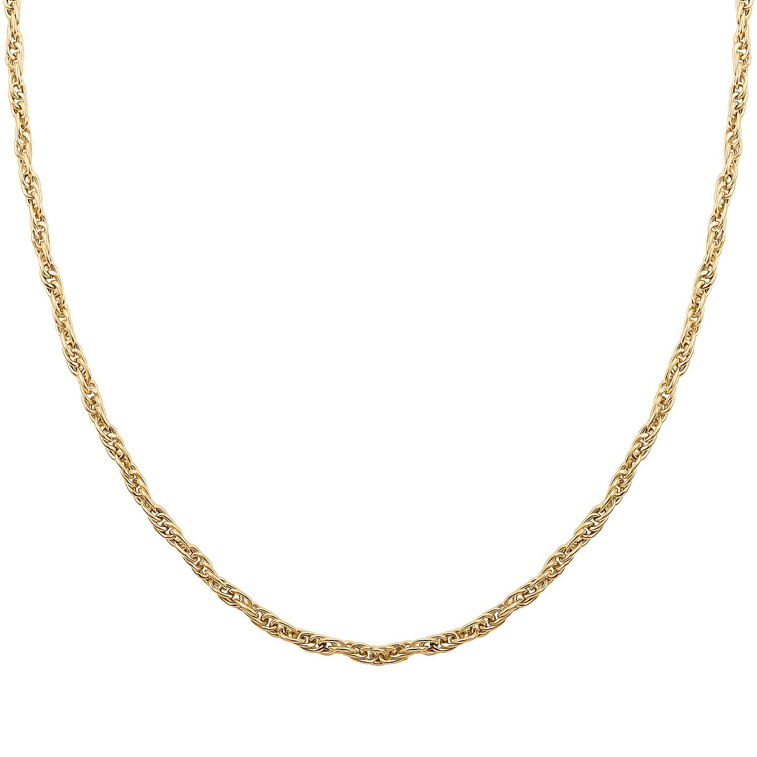 Seta Italian 10K Yellow Gold 2.5mm Necklace 20 Inches 2.55 Grams
