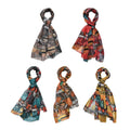 Set of 5 Leopard Pattern Polyester Scarves - Sticky add to cart bar