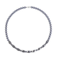 Terahertz 223.30 ctw Beaded Necklace, Terahertz Station Necklace, 20 Inch Necklace, Rhodium Over Sterling Silver Necklace, Terahertz Jewelry