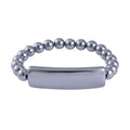 Terahertz Beaded Stretch Bracelet with Buddha Charm 85.00 ctw - Sticky add to cart bar