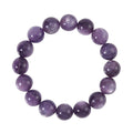 Brazilian Purple Lepidolite Beaded Stretch Bracelet, Stretchable Beads Bracelet, Lepidolite Bracelet, Adjustable Bracelet, Birthday Gifts 13-14mm 262.00 ctw - Sticky add to cart bar