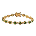 Chrome Diopside and White Zircon Bracelet in Vermeil Yellow Gold Over Sterling Silver (7.25 In) 7.25 ctw - Sticky add to cart bar