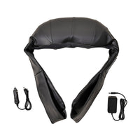 Soulsmart Black Faux Leather Shiatsu 3D Kneading Neck Massager