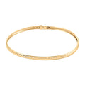 Italian 10K Yellow Gold 3.3mm Arrow Diamond-cut Bangle Bracelet (7.50 in) (2.60 g) - Sticky add to cart bar