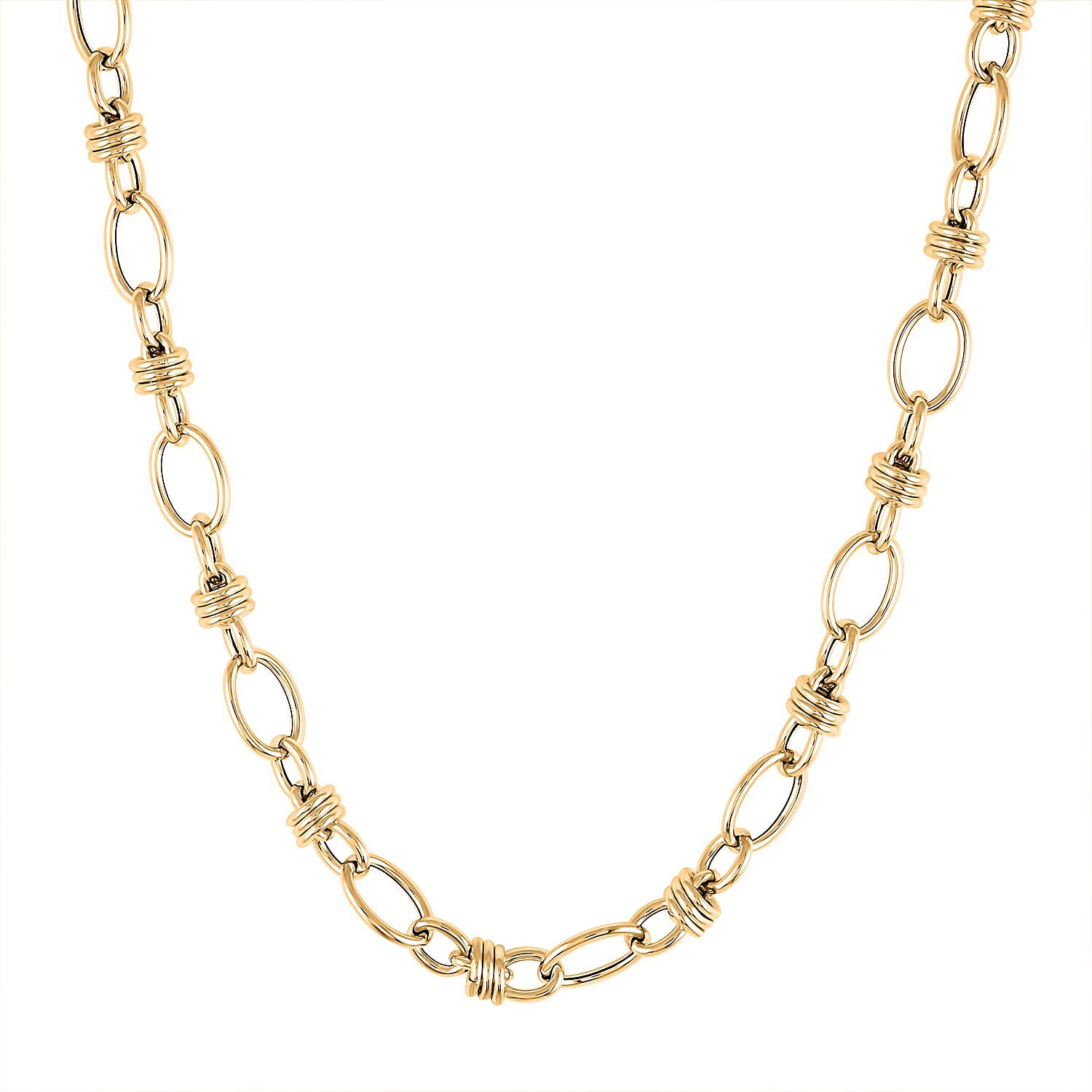 Italian 14K Yellow Gold 8.3mm Rolling Rolo Necklace 18-20 Inches 8.60 Grams