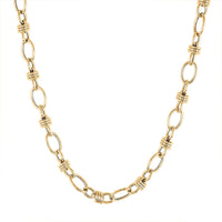 Italian 14K Yellow Gold 8.3mm Rolling Rolo Necklace 18-20 Inches 8.60 Grams