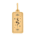 Italian 10K Yellow Gold Lucky Talisman Snake Medallion Pendant 1.55 Grams - Sticky add to cart bar