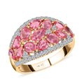 Modani 14K Yellow Gold Beryllium Treated Padparadscha Sapphire and Diamond Ring 2.65 ctw - Sticky add to cart bar
