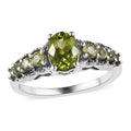 Peridot Ring in Platinum Over Sterling Silver (Size 6) 1.25 ctw - Sticky add to cart bar