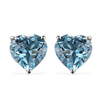 Brazilian Citrine Heart Stud Earrings in Vermeil YG Over Sterling Silver 4.50 ctw