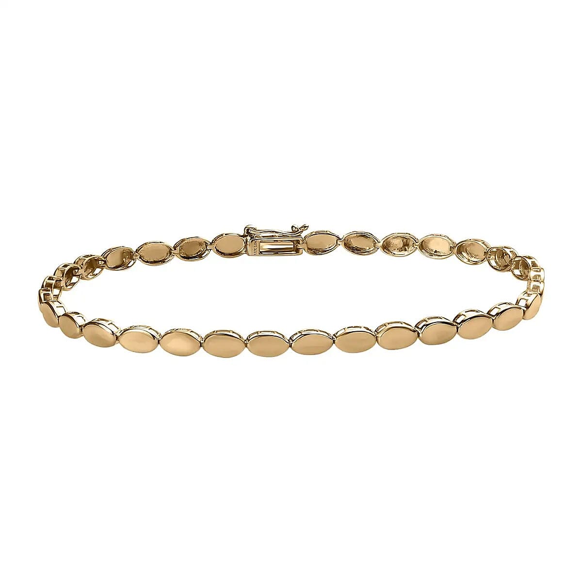 Luxoro 10K Yellow Gold Oval Link Bracelet (7.25 In) 3.8 Grams