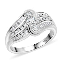 NY Closeout 14K White Gold Diamond (G-H, I1) Ring (Size 10.0) (5.60 g) 0.75 ctw