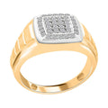 NY Closeout 10K Yellow Gold I-J, I2-I3 Diamond Men's Ring 5 Grams 0.25 ctw - Sticky add to cart bar