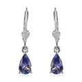 Tanzanite Lever Back Earrings in Platinum Over Sterling Silver 1.40 ctw - Sticky add to cart bar
