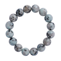 Black Feldspar 12mm Beaded Stretch Bracelet 180.00 ctw