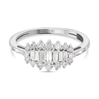 14K White Gold Diamond (I1) Ring (Size 11.5) 0.50 ctw