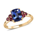Luxoro 14K Yellow Gold AAA Tanzanite and Ouro Fino Rubellite Ring 2.35 ctw - Sticky add to cart bar