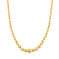24K Yellow Gold Electroform 5mm Beaded Chain Necklace 20-21 Inches 35.65 Grams - Sticky add to cart bar