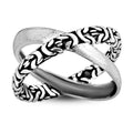 Bali Legacy Sterling Silver Tulang Naga Crossover Ring 6.35 Grams - Sticky add to cart bar