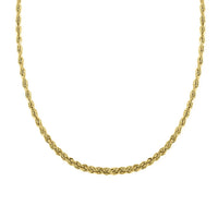 10K Yellow Gold Rope Chain Necklace, Gold Necklace, Rope Necklace, Gold Jewelry, 26 Inch Necklace 5mm 10.40 Grams