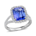 Modani 950 Platinum AAAA Tanzanite and Diamond G-H SI Ring 5.25 Grams 3.75 ctw (Del. in 10-12 Days) - Sticky add to cart bar