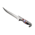 Dark Silver Outdoor Hunting Knife Stainless Steel with Eagle Streak Printed (Blade 8") - Sticky add to cart bar