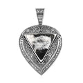 D'Joy Artisan Crafted White Buffalo 10.90 ctw Arrow Pendant without Chain in Sterling Silver - Sticky add to cart bar
