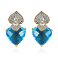 GP Amore Collection Caribbean Quartz (Triplet) and Multi Gemstone Earrings in Vermeil Yellow Gold Over Sterling Silver 11.35 ctw - Sticky add to cart bar