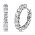 D'Joy White Moissanite (Rnd 5mm) Earrings in Rhodium Over Sterling Silver 7.60 ctw - Sticky add to cart bar