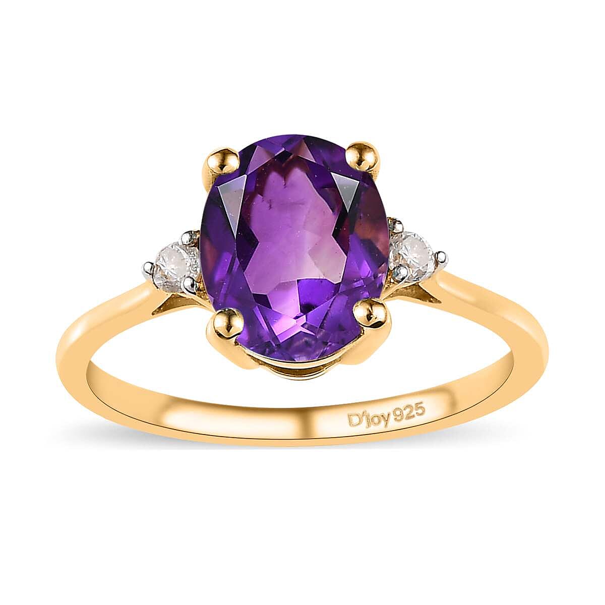 Gemstone and Diamond Twilight Trio Ring in Sterling Silver