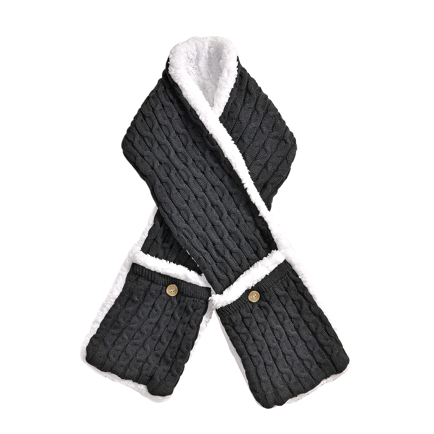 Black Scraft Including Large Two Pockets (62.99"x7.87")
