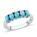 Sleeping Beauty Turquoise 5 Stone Ring in Stainless Steel 0.85 ctw - Sticky add to cart bar